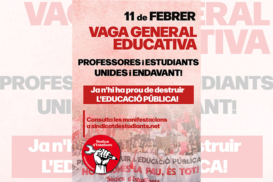 11F Vaga educativa. Defensem l'educació pública!
